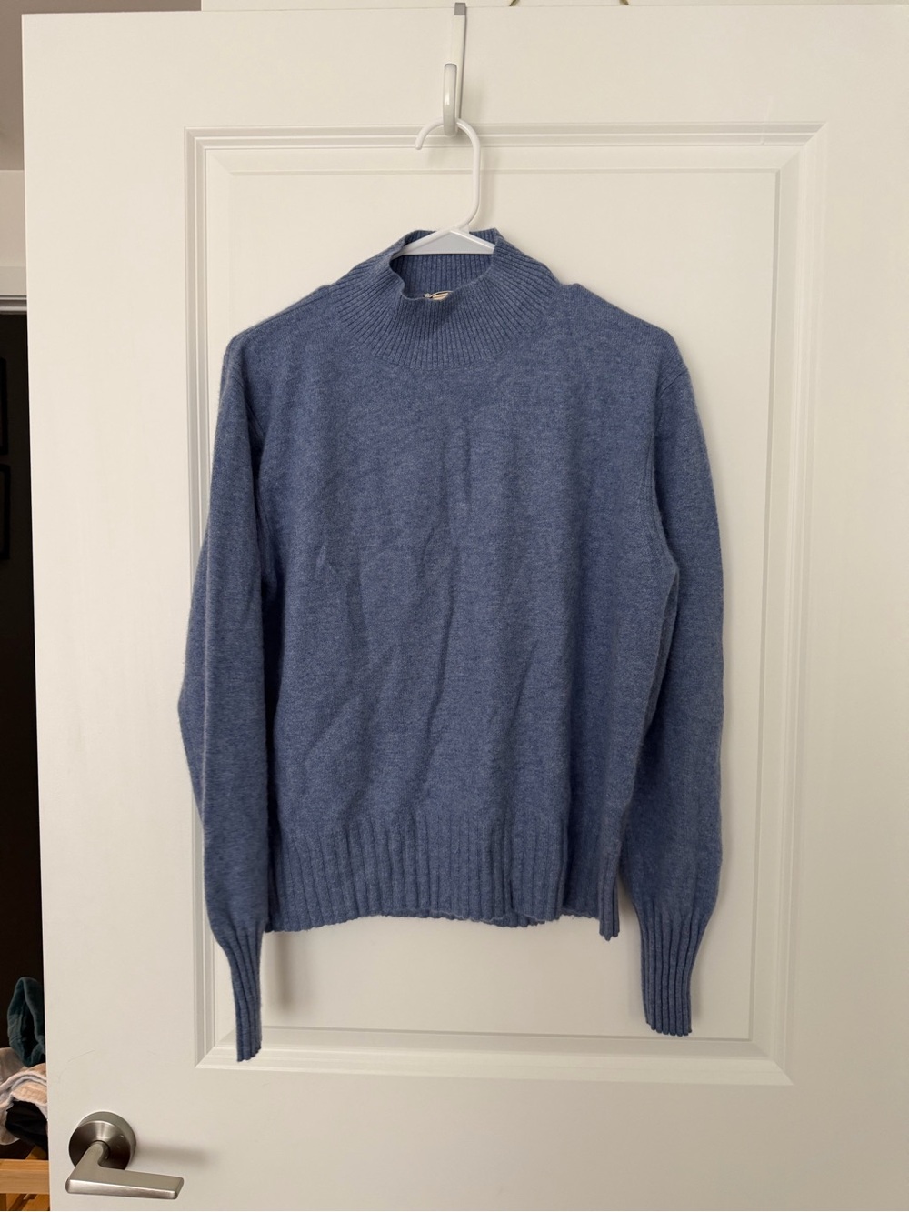 J. Crew Women’s Light Blue 100% Cashmere Turtleneck Sweater